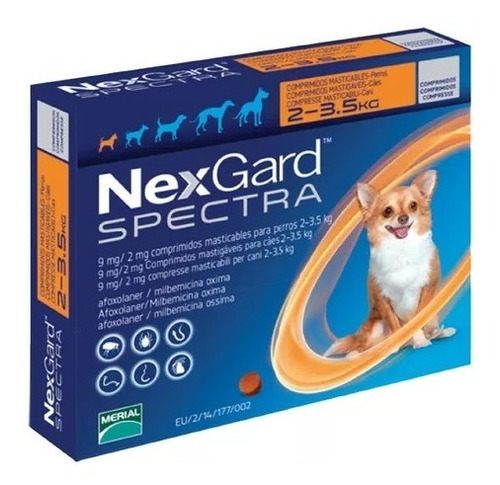 Antipulgas Nexgard Spectra Xs 2 A 3.5 Kg Para Perro