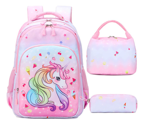 Unicorn Mermaid School Backpack Para Niñas Mermaid 1wvzt