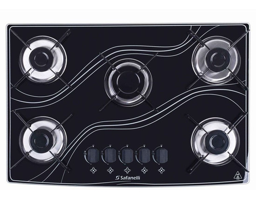 Imagem 8 de 10 de Kit Forno De Embutir 45l + Cooktop 5 Bocas Preto Safanelli