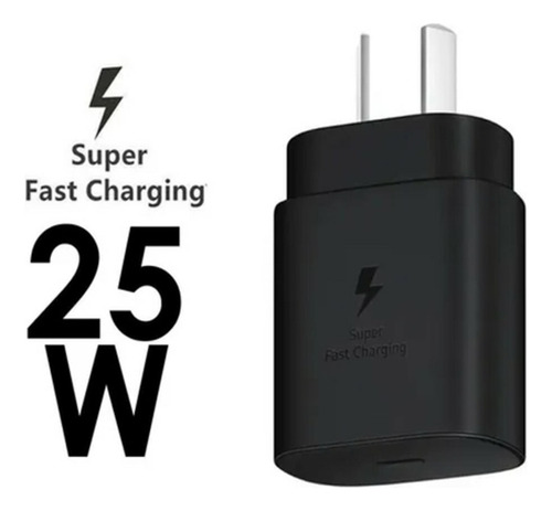 Cargador Carga Ultra Rapido 25w Para Samsung S25 Tipo C A C Blanco/negro