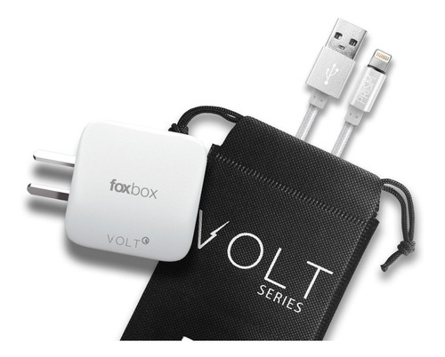 Cargador De Pared 3.1 Foxbox Volt+ Con Cable Prism Type-c Color Blanco