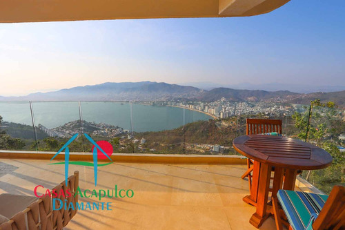 Cad Villa Emiliano. Con Terraza Con Alberca, Sala, Comedor, Bbq Y Vista A La Bahía De Acapulco