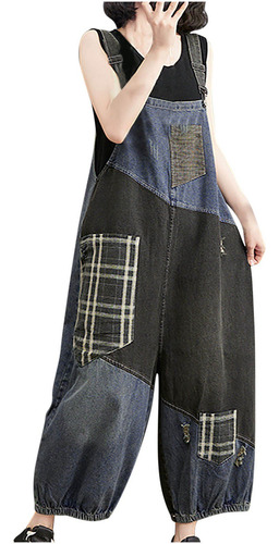 Pantalones De Mezclilla Con Tirantes Para Mujer