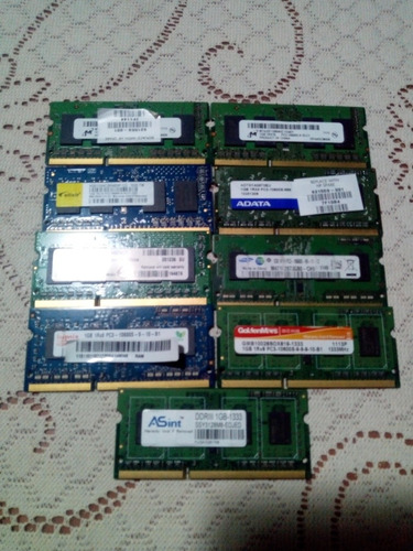 Memorias Ram De Laptop Ddr3 1gb Usadas En Perfecto Estado (Usado)