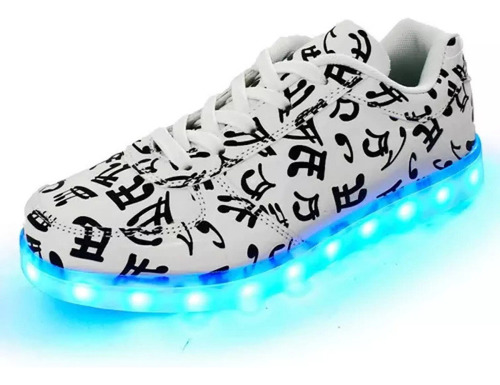 Nuevas Zapatillas Led Recargables Impresas