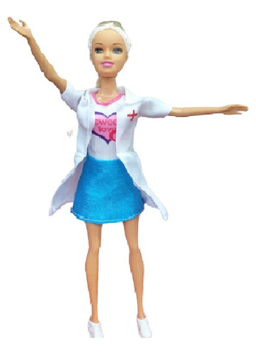 Imagen 2 de 5 de Muñeca Tiny Doctora Con Accesorios Playking