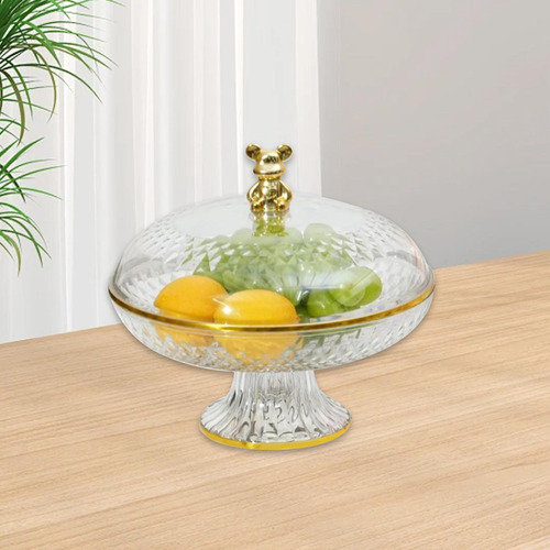 Pastel De Placa De Fruta Stand With Dome Clear Versátil