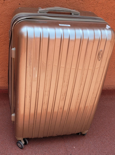 Maleta Grande Samsonite Plástico Semirigido Crema Lisa (Usado)