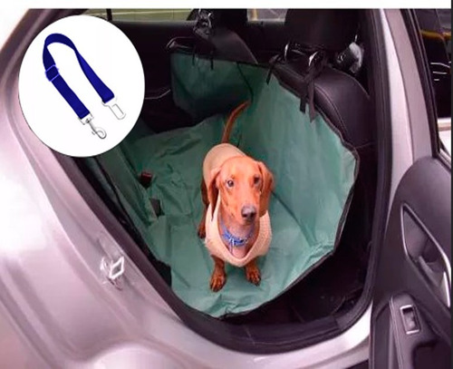 Funda Cubreasiento Auto + Cinturón De Seguridad Mascotas