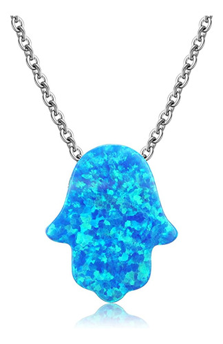 Tongzhe Hamsa - Collar Con Colgante De Mano De Fátima De Pla