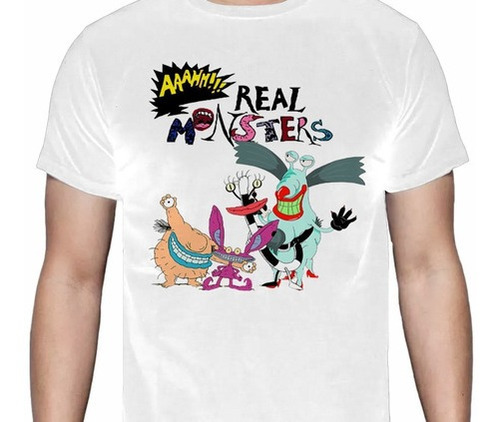 Real Monsters  - Blanca - Animación - Polera- Cyco Records