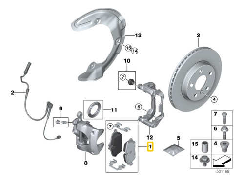 Balatas Frenos Delanteros Bmw X1 Mini Cooper S F55 2020 &