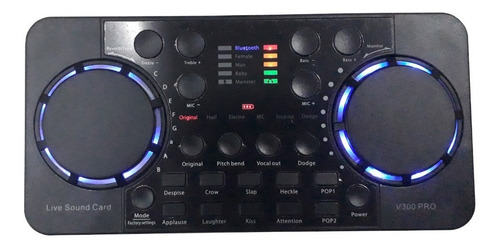 Imagen 2 de 4 de Mezclador Interfaz Tarjeta De Audio Efectos V300 Celular Pc