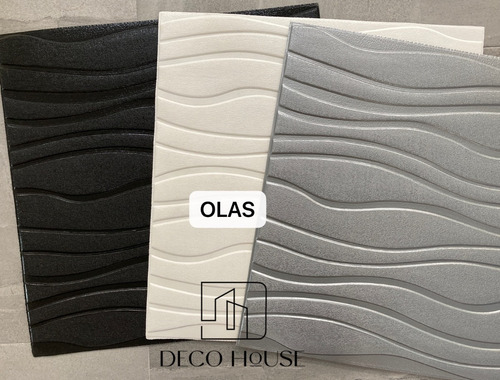 Panel Decorativo 3d Espuma Autoadhesiva Olas / Vein * 35 Pcs