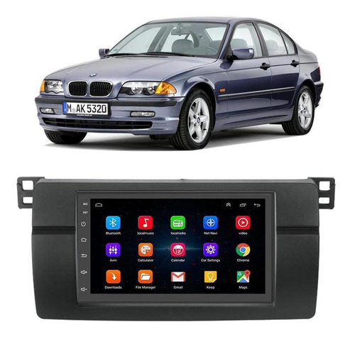 Kit Central Multimídia Android Bmw Serie 3 E46 1999 2000
