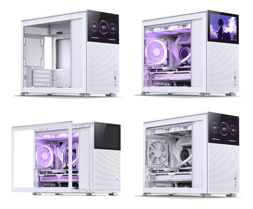 Gabinete Matx Alumínio Jonsbo D31 Mesh Screen (com Tela Lcd) Cor Branco