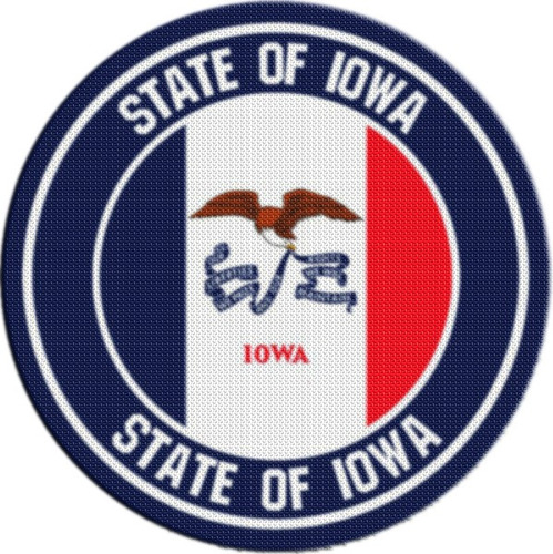 Parche Escudo Circular Estados Unidos Iowa