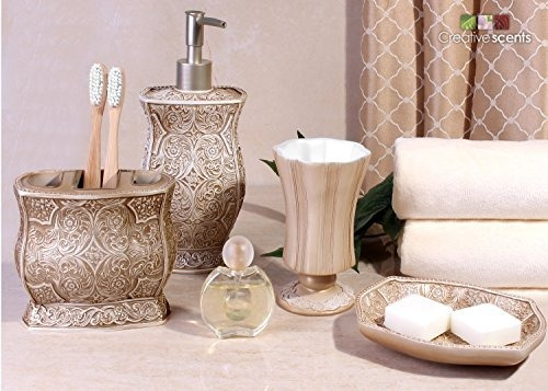 Creative Scents Victoria Jabonera Para Baño, Decorativa Dry