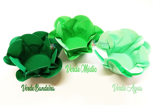 Imagem 6 de 10 de 30 Forminhas Doces Flor Luxo Dupla Papel Casamento Promoção