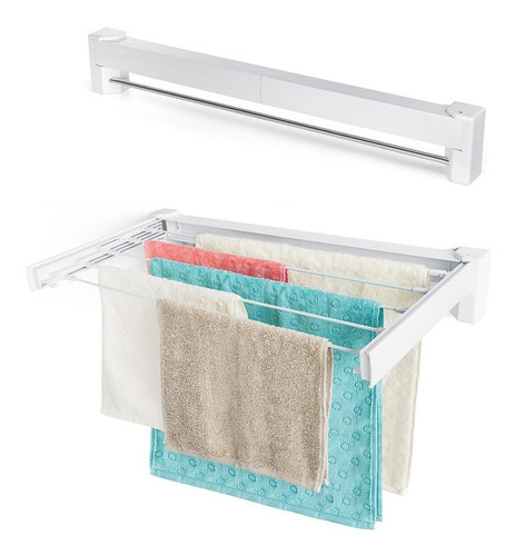 Imagem 1 de 5 de Varal Retrátil Compacto Discreto Apartamento Sacada Banheiro