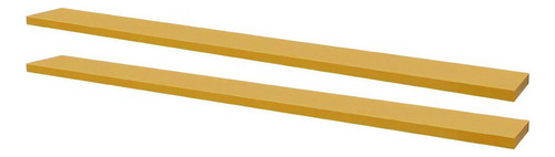 Kit 2 Prateleiras 100 X 10cm Amarela Suporte Invisível
