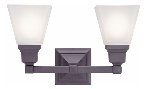 Livex Lighting 1032-07 Mission Lampara Baño 2 Luz Color