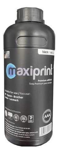 Tinta Universal 1l Negra Marca Maxiprint 