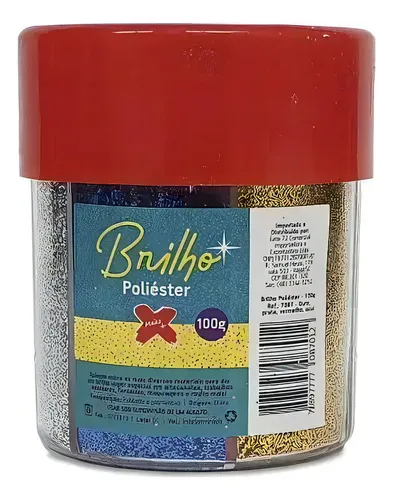 Glitter Brilho Pote Com 100 Grs Cores Sortidas Cor Colorido