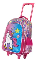 Comprar Mochilas Escolares Carrito Carro 15 18 Pulgadas Niñas Nenas Color Rosa Diseño De La Tela Unicornio