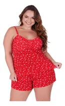 Comprar Kit Cu002F5 Baby Doll Short Pijama Liganete Estampado Plus Size