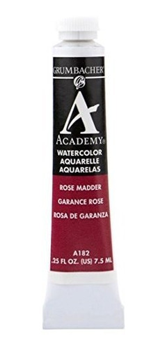 Grumbacher Academia Acuarela Paint, 7,5 Ml - 0,25 Onza, Rose