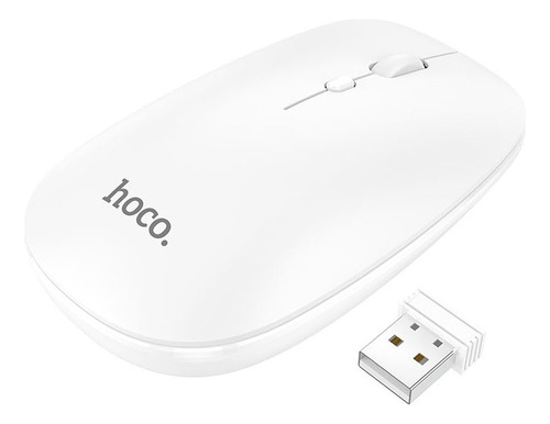 Mouse Para Pc Inalámbrico Modo Dual 2.4 G Hoco Gm15 Blanco