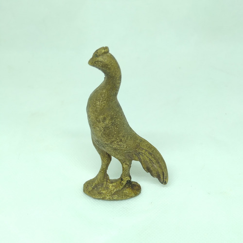 Figuras Estatuillas De Pavo Real De Bronce (Usado)