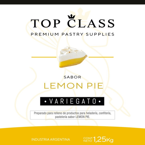 Imagen 1 de 4 de Variegato Lemon Pie 1,250kg Uso Directo En Postres Top Class