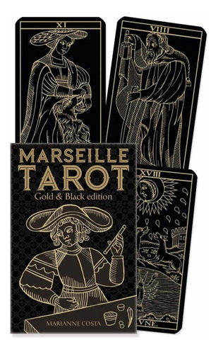 Marseille Tarot Gold & Black Edition M. Costa Lo Scarabeo