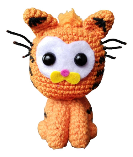 100% Crochet, Amigurumi,muñeco, Peluche Del Gato Garfield