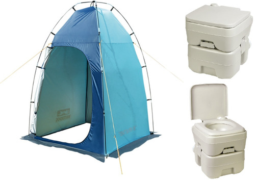 Carpa Waterdog Tent Bath Baño Vestido + Inodoro Quimico