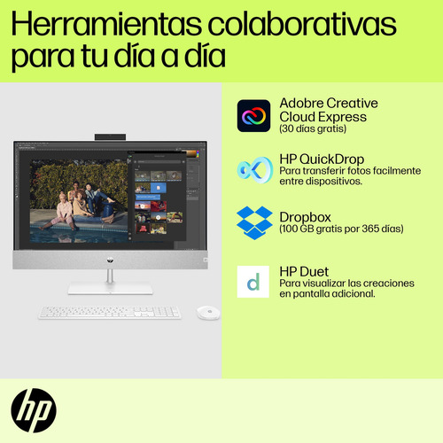 Hp All In One 27-ca0012la Amd Ryzen 7 16gb Ram 512gb Ssd fhd Snowflake White
