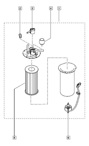 Inserto De Filtro De Combustible 164009320r Con Sensor Para