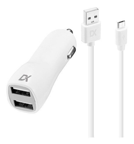 Cargador Auto Doble Dekkin Carga Rapida Cable Micro Usb