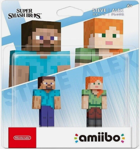 Steve Alex Minecraft 2 Pack Amiibo