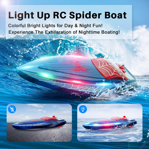 Barco Lancha Control Remoto Spiderman Regalo Navidad