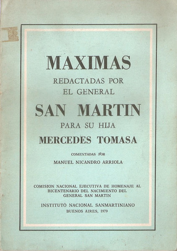 Maximas San Martin Para Su Hija Mercedes - Arriola