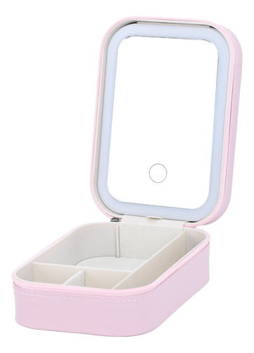 Estuche De Maquillaje Iluminado Con Espejo Led Para Almacena