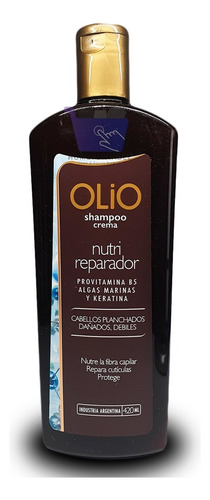Shampoo Olio Nutri Reparador Cabellos Dañados X 420 Ml