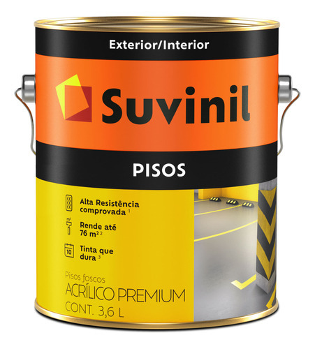 Tinta Acrílica Pisos Suvinil Premium Fosco 3,6l Amarelo Dema Cor Marrom