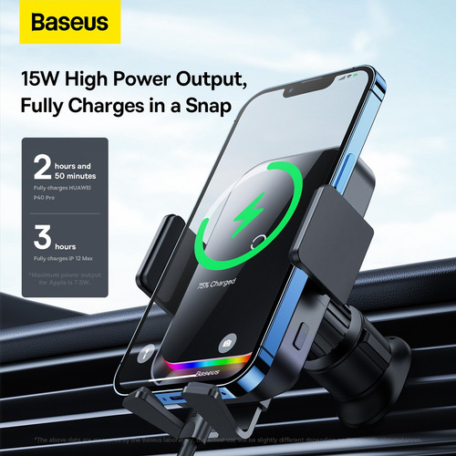 Soporte Celular Auto Carga Inalámbrica Rápida / Baseus