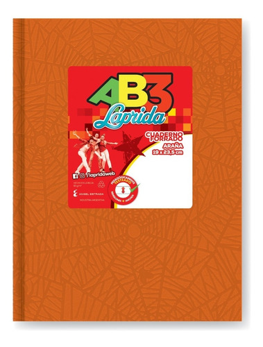 Cuaderno Laprida Ab3 / Abc 50h Rayado Naranja