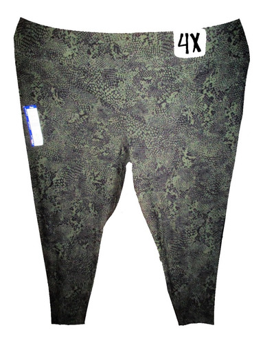 Pantalon Leggings Verde Animal Print Talla 4x (48/50) Terra 