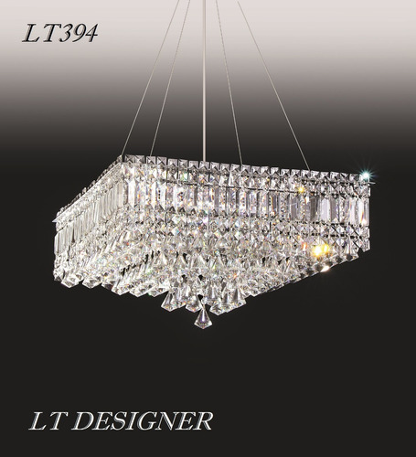 Lustre Pendente Plafon Cristal Legítimo Lt394 Lt395 - 60cms